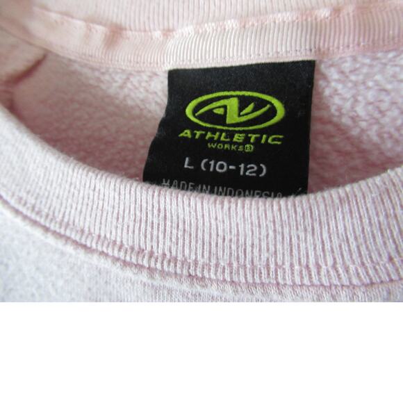 Athletic Works Pink Leopard Pink Sleeved Sweatshirt - Picture 3 of 3